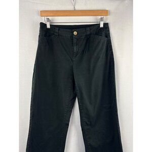 Liz Claiborne Womens Black Wide-Leg Pants Size 6 98% Cotton & 2% Spandex